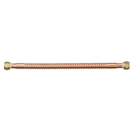 Gourmetgalley 7211-18-34FIP-T 0.75 FIP x 18 in. COP Corrugated Copper Water Heater Connector GO581850